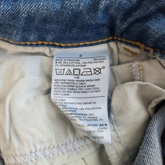 Old Navy Rockstar Super Skinny Jeans Mid Rise Women's 2 Raw Hem - Picture 7 of 10